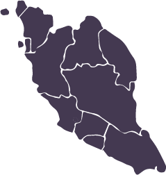 Service area map before highlight